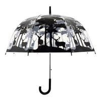 Esschert Design TP233 Regenschirm Schwarz, Transparent Stahl Volle Größe