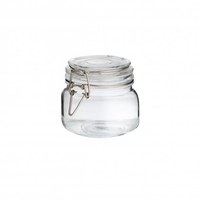 Axentia 132115 Einmachglas Quadratisch Glas, Silikon Transparent
