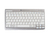 BakkerElkhuizen UltraBoard 950 Wireless klawiatura Bluetooth AZERTY Francuski Jasny Szary, Biały