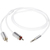 SpeaKa Professional SP-7870524 cable de audio 1,5 m 2 x RCA 3,5mm Aluminio, Blanco