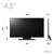 LG 43UR91006LA.AEK TV 109.2 cm (43") 4K Ultra HD Smart TV Wi-Fi