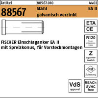 ART 88567 FISCHER-Einschlaganker St. verzinkt EA II M 12 x 50 VE=S