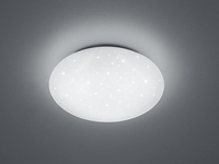 LED Deckenleuchte, Deckenschale PUTZ Sternenhimmel Kunststoff Weiß Ø 27cm IP44