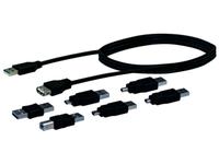 Schwaiger USB Universalanschluss Set 6 Adapter/Länge: 1,5 m