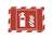 Durable DURAFRAME Adhesive Magnetic Hazard Frame | 2 Pack | A4 Red & White
