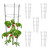 Relaxdays Rankhilfe 6er Set, Metall & Kunststoff, 76 cm hoch, 3 verstellbare Ringe, Rankstütze Kletterpflanzen, schwarz