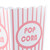 Relaxdays Popcorntüten, 72er Set, gestreift, Retro-Optik, Kino, Filmabend Zubehör, Pappe, Popcornbehälter, rosa/weiß