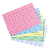 Karteikarte A7 liniert farblich sortiert 200St, Papier, 170 g/qm