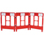 3-Gated Workgate Red Reflective Barriers