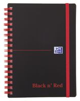 Black n' Red Ruled Polypropylene Wirebound Notebook 140 Pages A6 (Pack of 5)