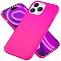 NALIA Soft Neon Cover compatible with iPhone 15 Pro Case, Intense Colorful Non-Slip Velvet Smooth Coverage, Matt Luminous Shockproof Silicone Bumper, Slim Rubber Mobile Phone Pr...