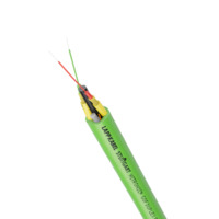 LWL-Kabel, Multimode 62,5/125 µm, Fasern: 2, OM1, LSZH, grün, halogenfrei, 28052