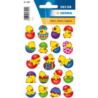 Schmuck-Etikett DECOR Küken im Ei, 20 Stück, bunt, 60 Stück