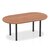Dynamic Impulse 1800mm Boardroom Table Walnut Top Black Post Leg I004181