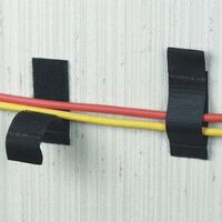 ADH HOOK & LOOP HANGER BLK,(1" x 2.5") -10 PK FT9370, Black, 6.35 cm, 25.4 mm, 10 pc(s) Cable Ties