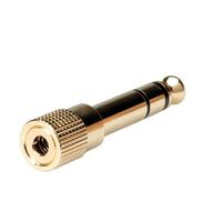 Gold Stereo Adapter 6.35 Mm , Male - 3.5 Mm Female ,