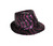 chapeau tribly à  sequins ondulés fuchsia