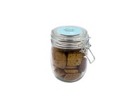 De Koekfabriek Koekjes Mix Weckpot, 4 smaken, Chocolate Chip, Kaneel, Havermout Gember, Hazelnoot Speculaas (pak 200 gram)