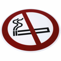 Sicherheitspiktogramm Rauchen verboten selbstklebend 430x375mm