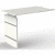 Anbautisch Form 4 mit Wangengestell 100x60x68-76cm weiß