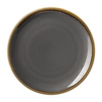 Olympia Kiln Round Coupe Plate Smoke with Flecked Finish - 230mm - Pack of 6
