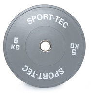 Hantelscheibe Olympia Bumper Plate, 50 mm, 5 kg, grau, Grau