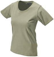 Damen-T-Shirt Basic-T, tailliert, Gr. 3XL,khaki