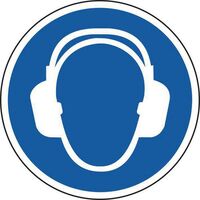 Floor Signs - ear protection symbol