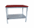 Tisch, Arbeitsplatte Fliesen rot/braun, Länge 900 Tiefe 600 Höhe 900 mm