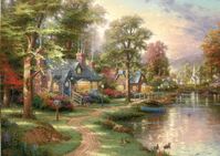 Schmidt Hometown Lake, Thomas Kinkade, 1500 db-os puzzle (57452, 7263-183)