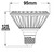 LED Reflektorlampe PAR30, Ø 9.5cm, E27, 32W 3000K 3000lm 14013cd 30°, warmweiß, Alu / Silber