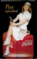 Blechschild Coca Cola Play Refreshed