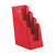 4-Section Leaflet Holder ⅓ A4 / Brochure Holder / Tabletop Leaflet Stand / Leaflet Display | red similar to RAL 3001