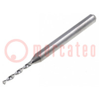 Drill bit; Ø: 1.3mm; carbon steel; PCB; 1/8" (3,175mm)