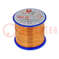 Coil wire; double coated enamelled; 0.3mm; 0.25kg; -65÷200°C