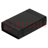 Enclosure: with panel; X: 92mm; Y: 147mm; Z: 36mm; ABS; black