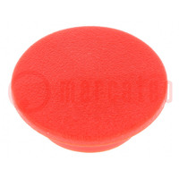 Cap; plastic; push-in; red