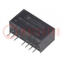 Converter: DC/DC; 1W; Uin: 36÷75V; Uuit: 12VDC; Uuit2: -12VDC; SIP8