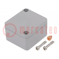 Enclosure: multipurpose; X: 45mm; Y: 50mm; Z: 30mm; aluminium; grey