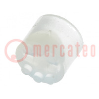 Spacer sleeve; LED; Øout: 5.1mm; ØLED: 5mm; L: 3.6mm; natural