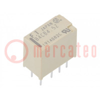 Relay: electromagnetic; DPDT; Ucoil: 4.5VDC; 2A; 0.3A/125VAC; THT