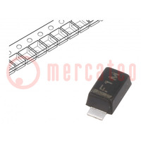 Diode: rectifying; SMD; 1kV; 1A; 500ns; SOD123F; Ufmax: 1.3V