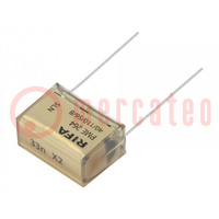 Capacitor: paper; X2; 33nF; 660VAC; Pitch: 20.3mm; ±20%; THT; PME264