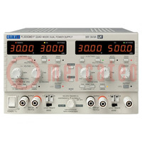Power supply: programmable laboratory; Ch: 3; 0÷30VDC; 0÷3A; 0÷3A