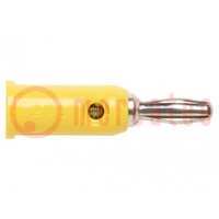 Spina; banana 4mm; 5A; 5kV; giallo; Diam.cond.max: 3mm; 1325; 10pz.