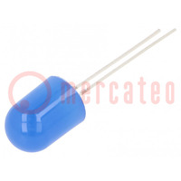 LED; 10mm; azzurro; 220÷330mcd; 30°; Frontale: piatte; 2,8÷3,6V