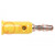 Plug; 4mm banana; 5A; 5kV; yellow; Max.wire diam: 3mm; on cable