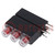 LED; inscatolato; rosso; 3,9mm; Nr diodi: 3; 20mA; 60°; 1,2÷4mcd