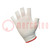 Protective gloves; ESD; S; Features: dissipative; polyamide; white