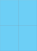 Etiketten - Blau, 14.8 x 10.5 cm, Papier, Selbstklebend, Für innen, DIN A4